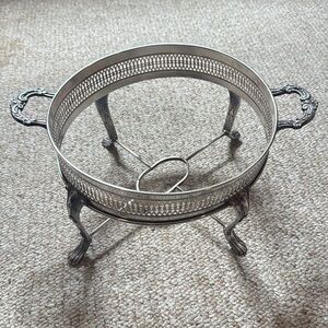 Elegant Silver Plated Serving Stand